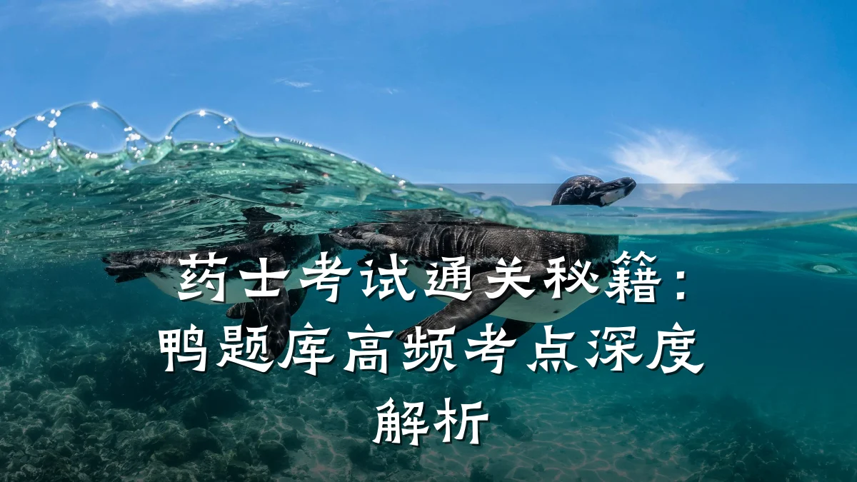 药士考试通关秘籍:鸭题库高频考点深度解析